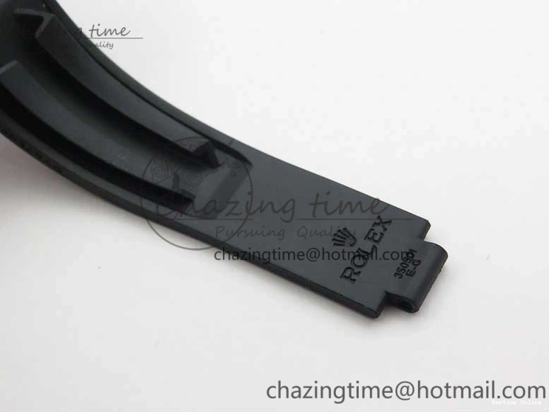 0416 Yacht-Master 116655 ARF SS Custom Made Black Ceramic Bezel on Oysterflex Rubber Strap A HighPerformance 3064